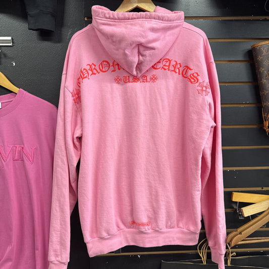Chrome hearts USA hoodie pink