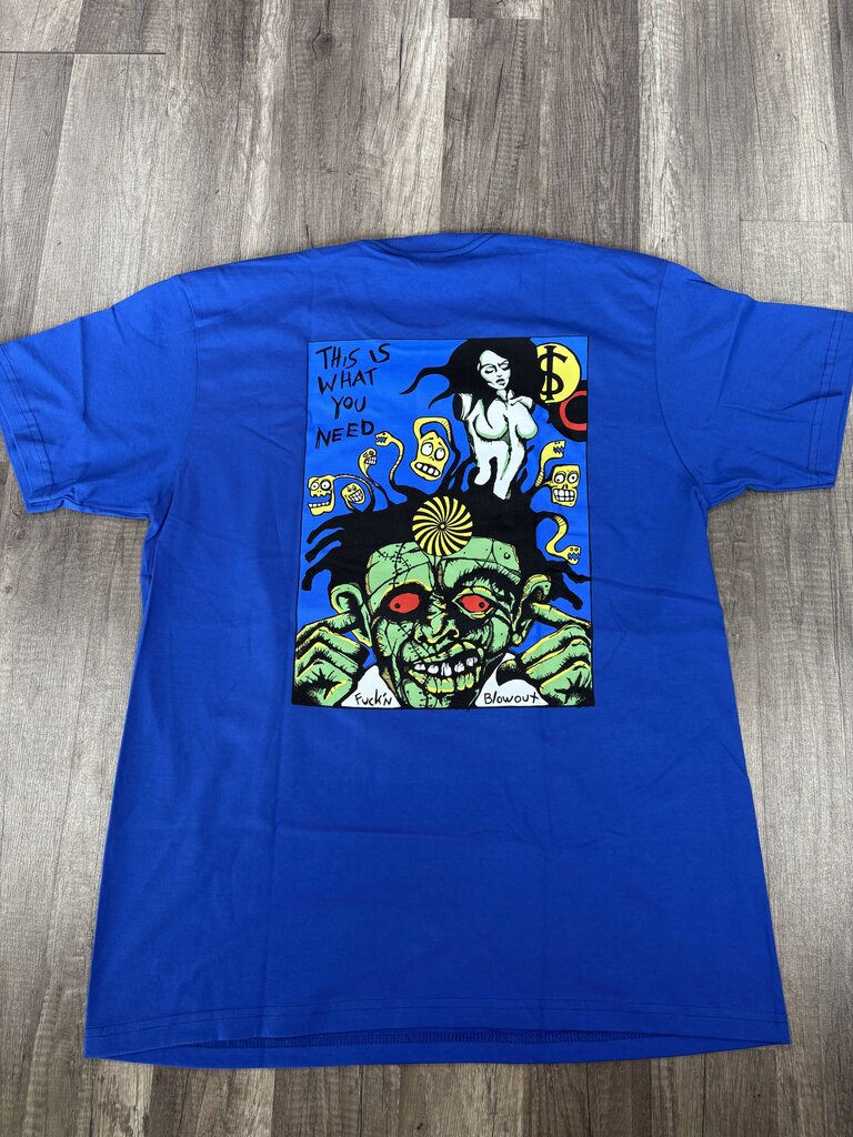 Supreme artwork shirt blue