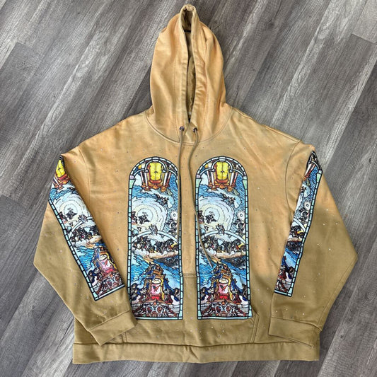 Who decides war stain glass hoodie tan