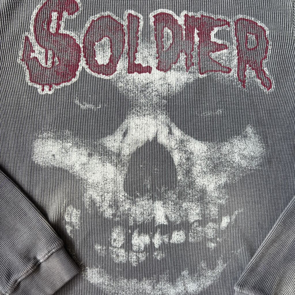Saints soldier thermal grey shirt