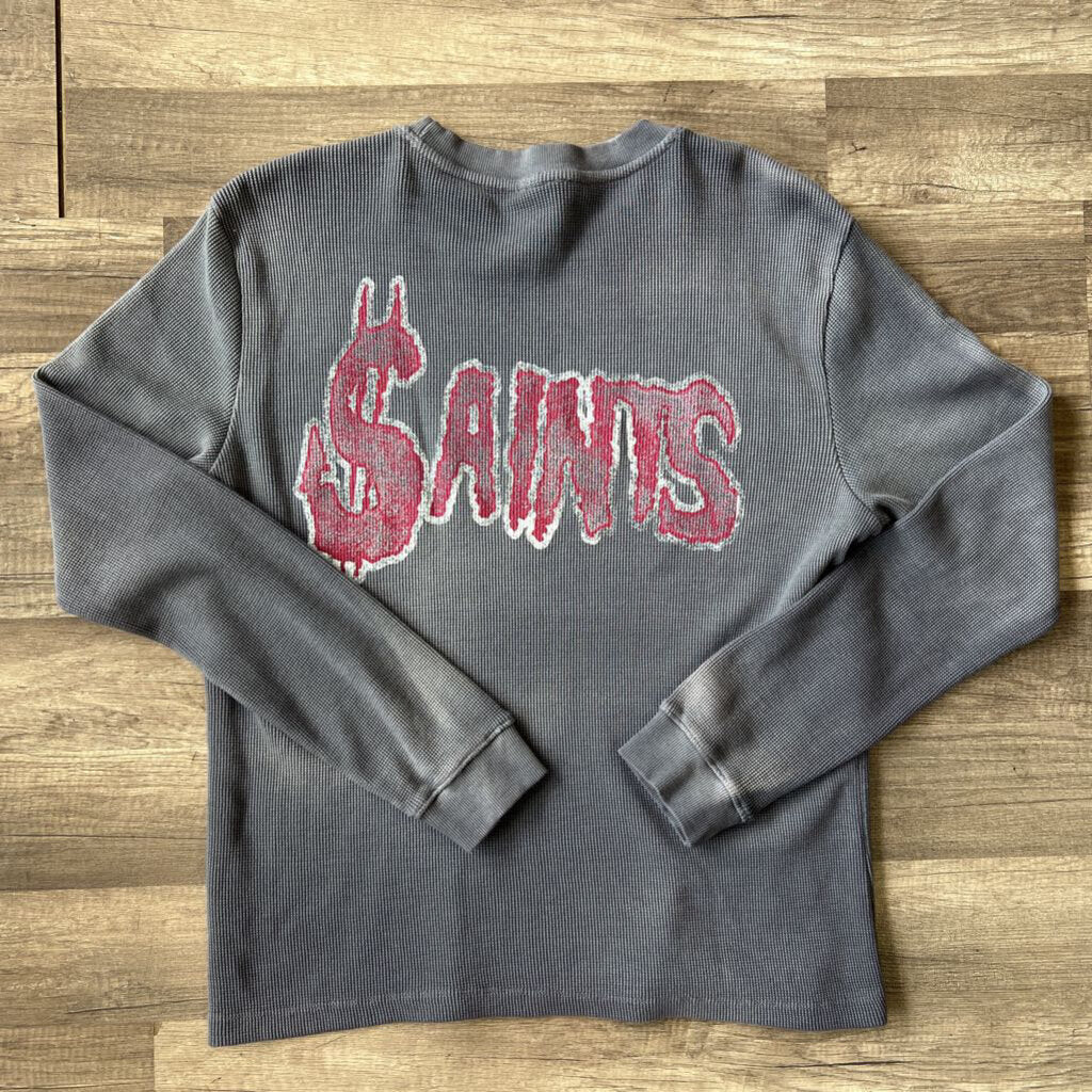 Saints soldier thermal grey shirt