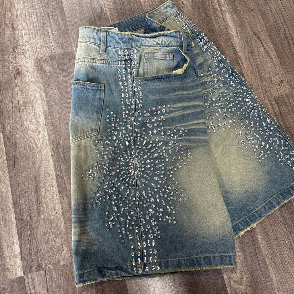 Vale Bedazzle Blue Shorts