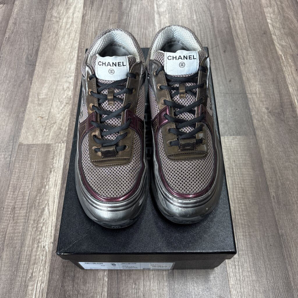 Chanel Trainer Burgundy Brown