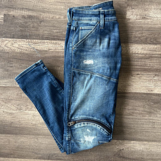 Gstar Jean Knee Zip Blue SKinny