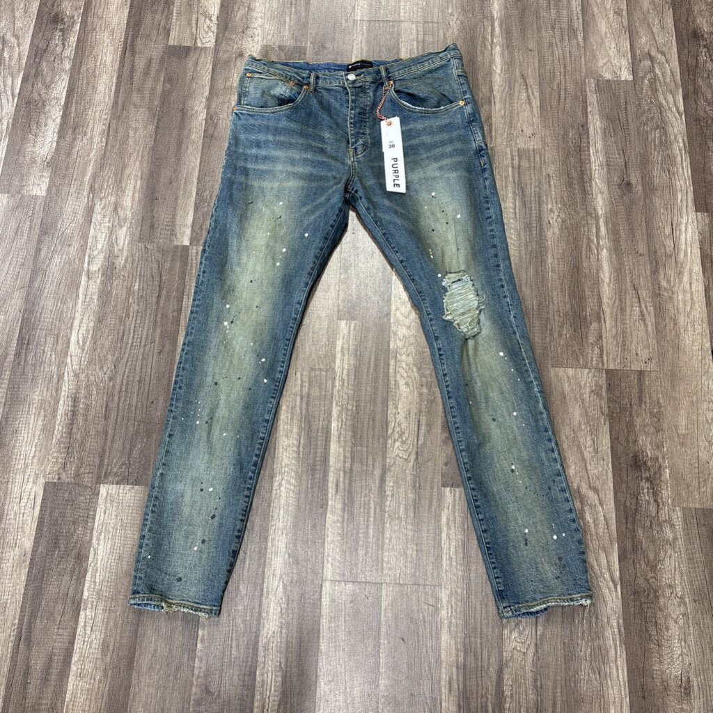 Purple Jean Sand Wash Ripped Knee (NEW)