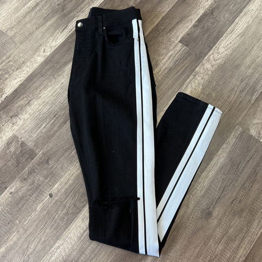 Amiri jean black white stripe