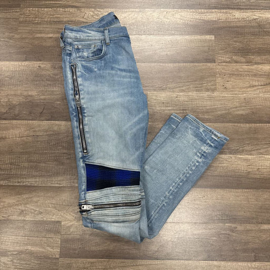 Amiri jean blue biker patch