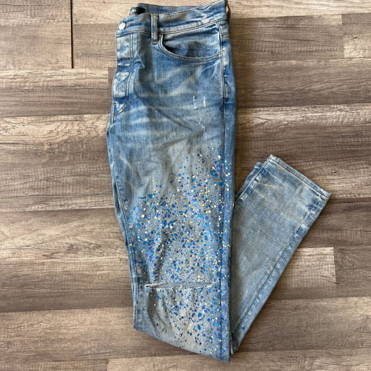 Amiri Jean Blue Crystal