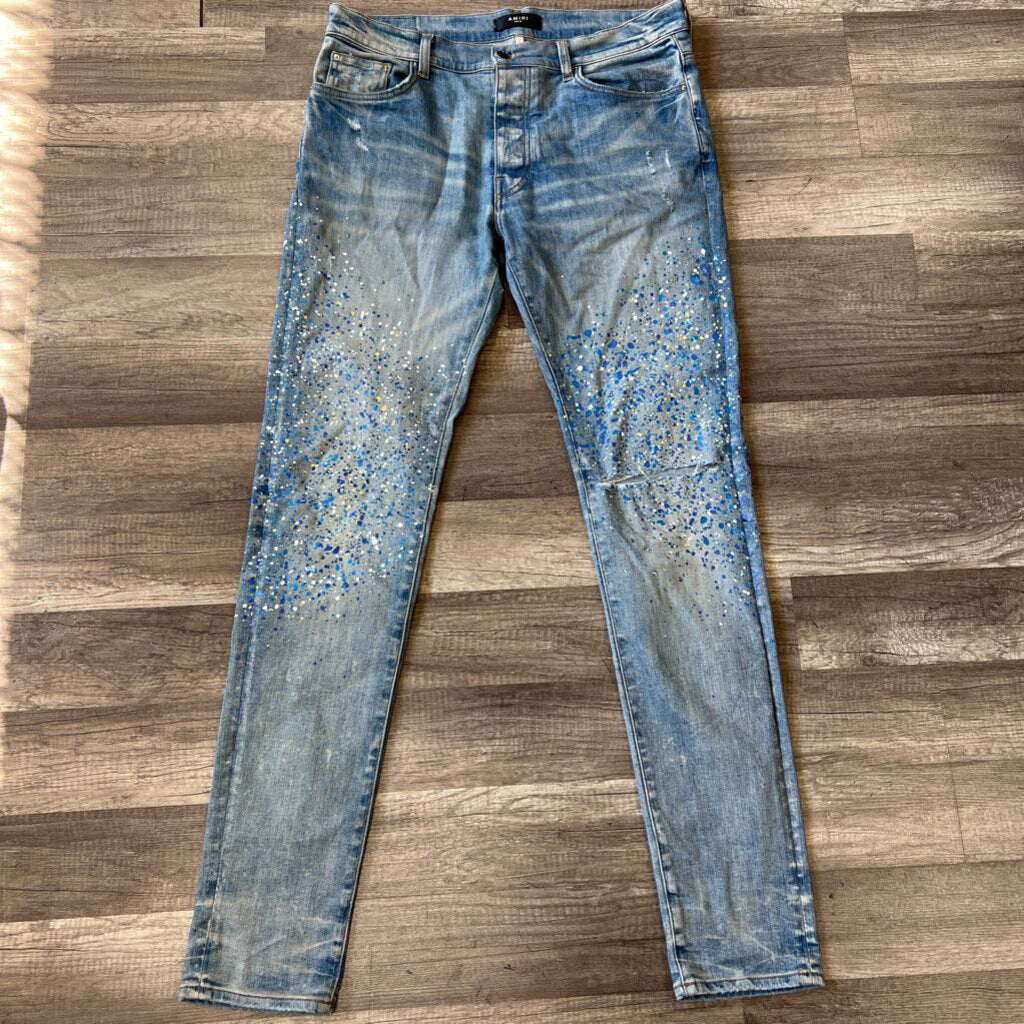 Amiri Jean Blue Crystal