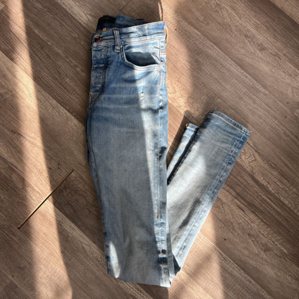 Amiri Jean Plain Medium Blue