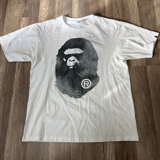 Bape Grey Snake Skin Logo Shirt