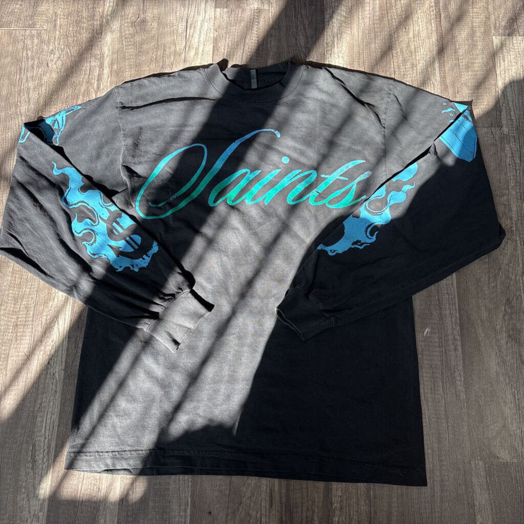 Saints Shirt L/S Grey Blue Green Logo