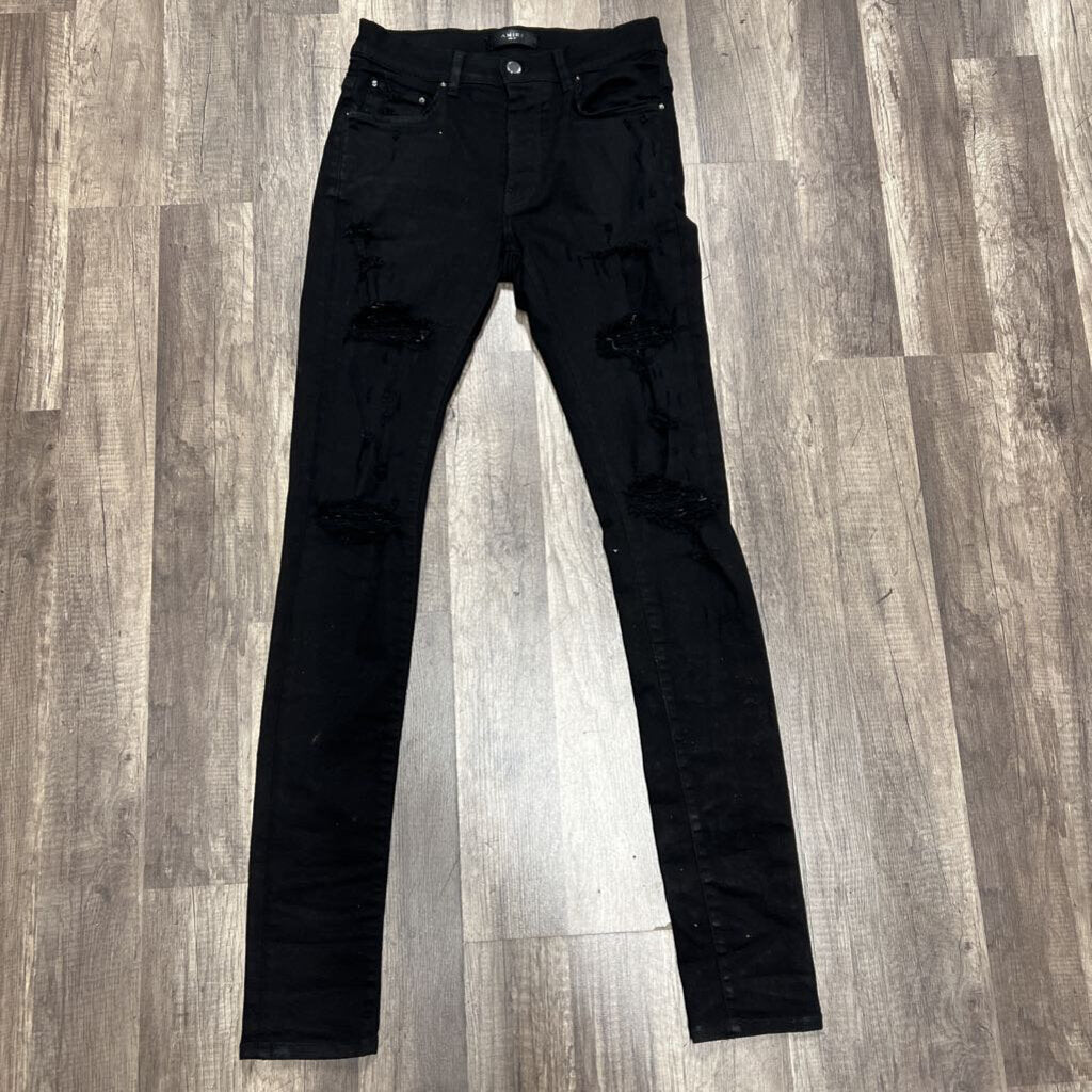 Amiri Jean Distress Black