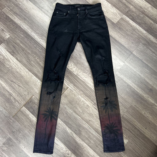 Amiri jean black palm tree