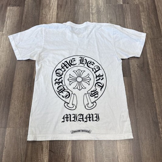 Chrome hearts shirt white Miami horseshoe