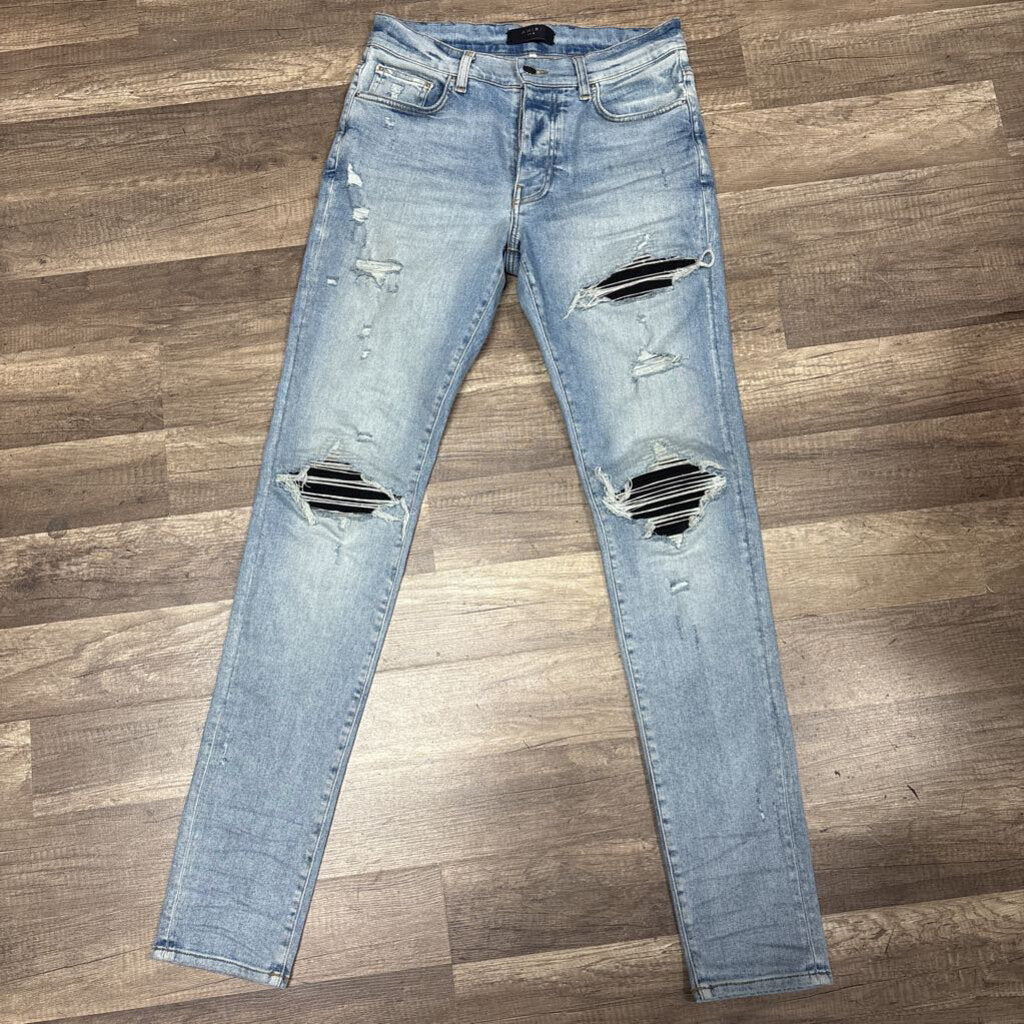amiri jeans blue/black patch