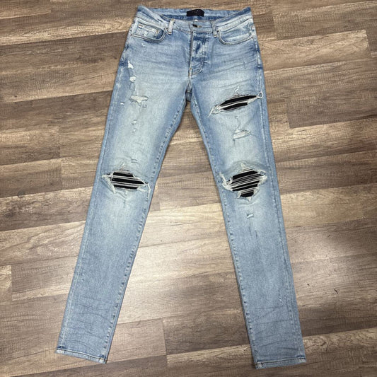 amiri jeans blue/black patch