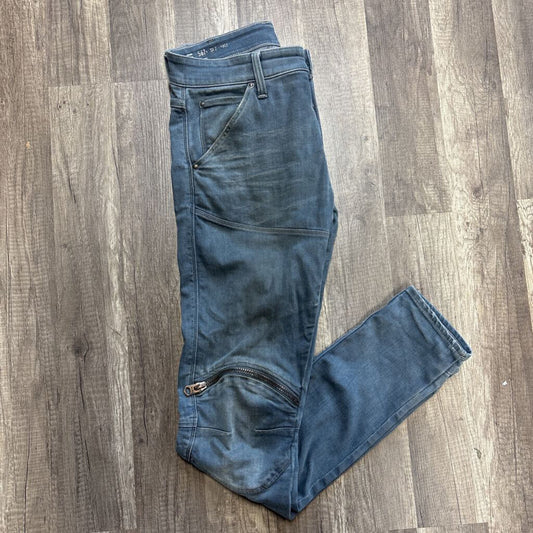 Gstar jean blue grey zip knee