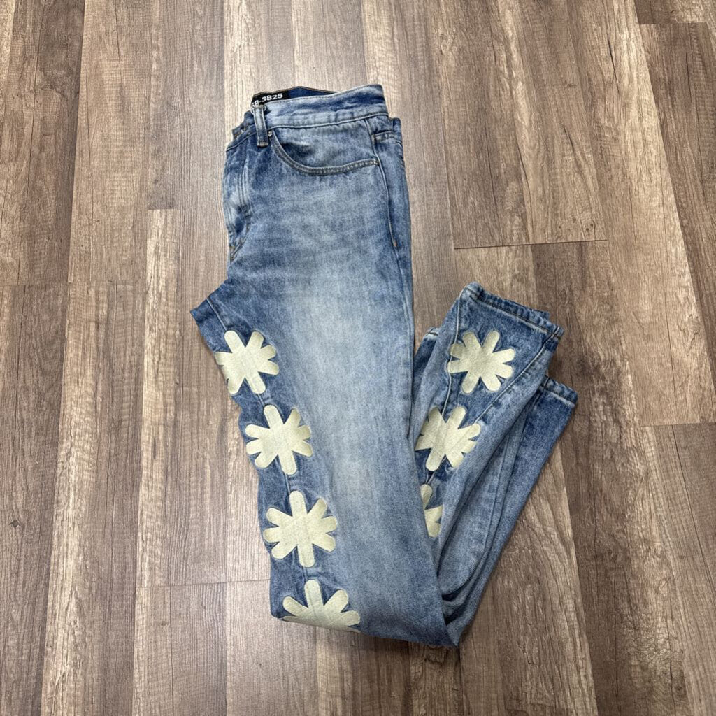 Lost Shadow Blue White Jeans