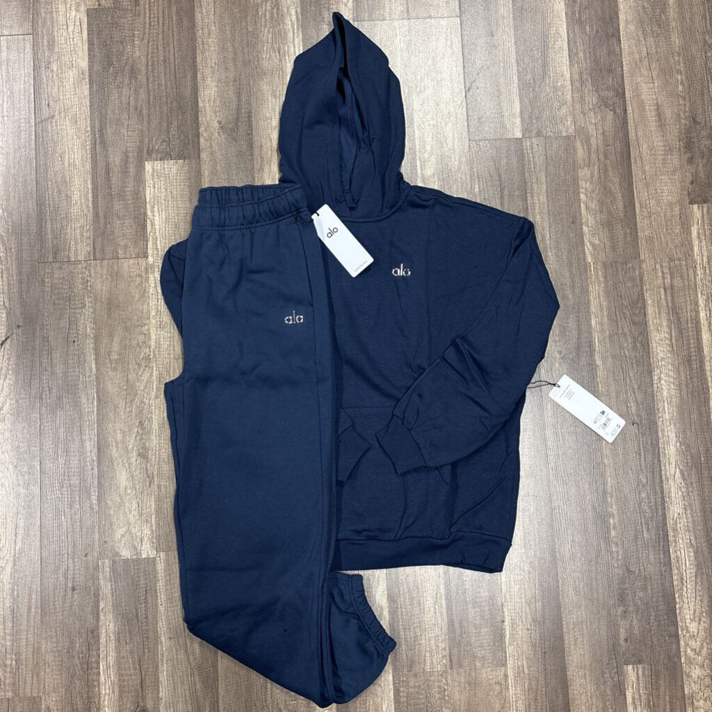 Alo sweatsuit navy blue