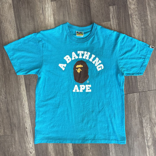 Bape T-shirt teal brown ape