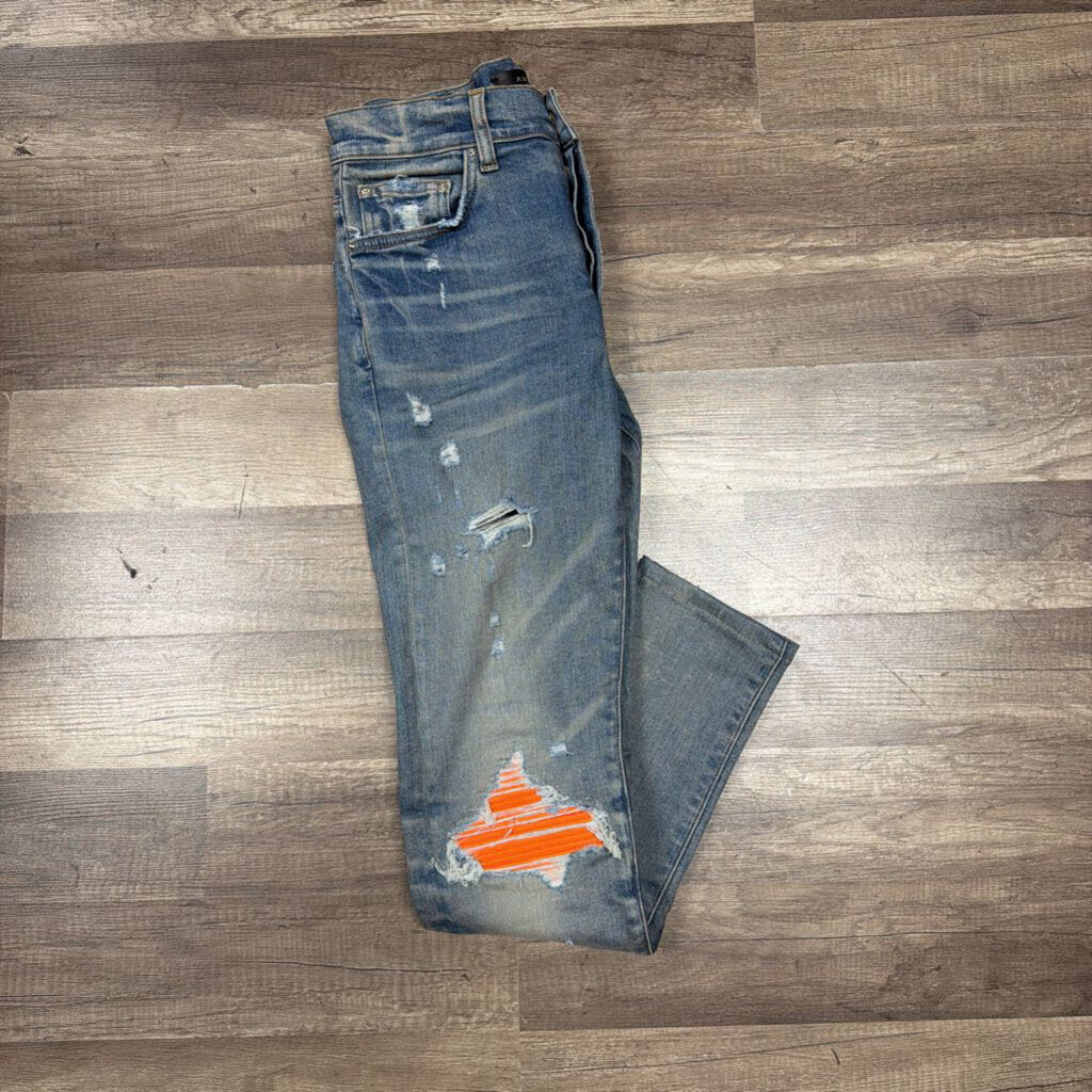Amiri jean mx1 orange patch