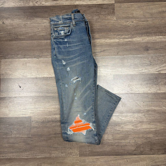 Amiri jean mx1 orange patch