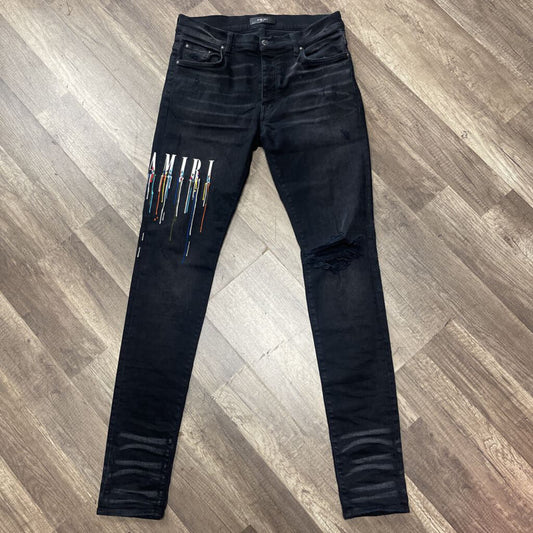 Amiri Drip Logo Jeans