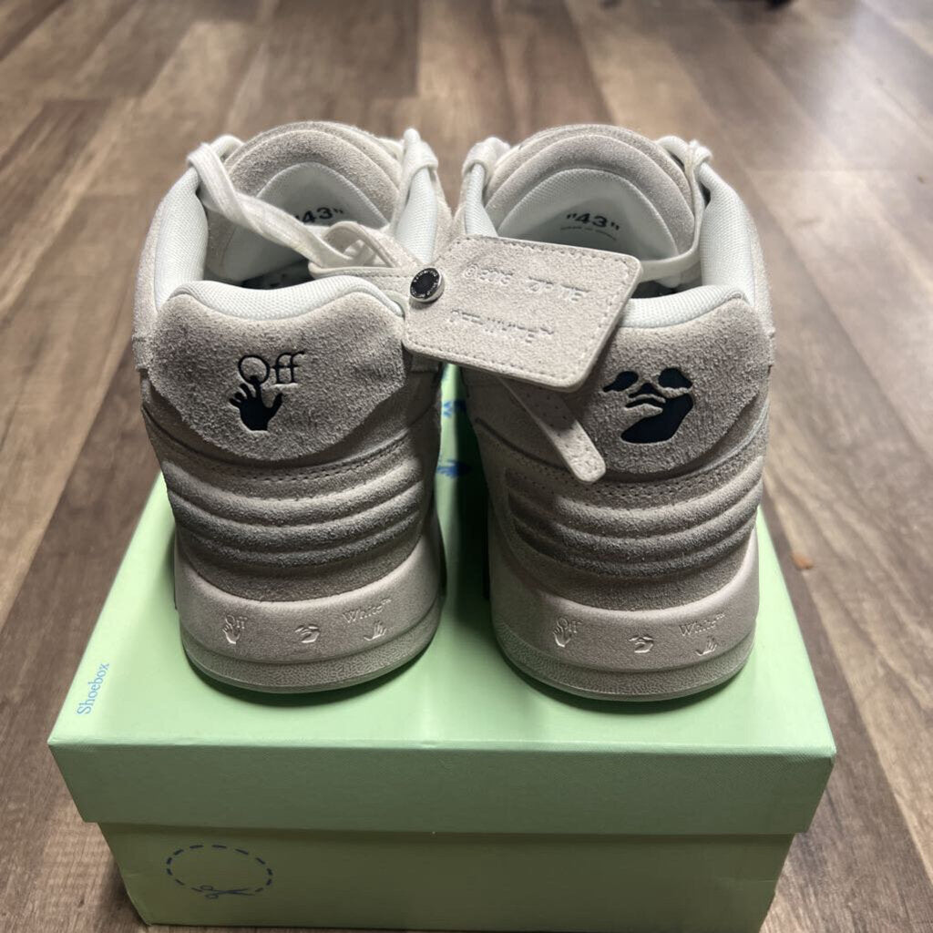 Off white out of office white grey suede