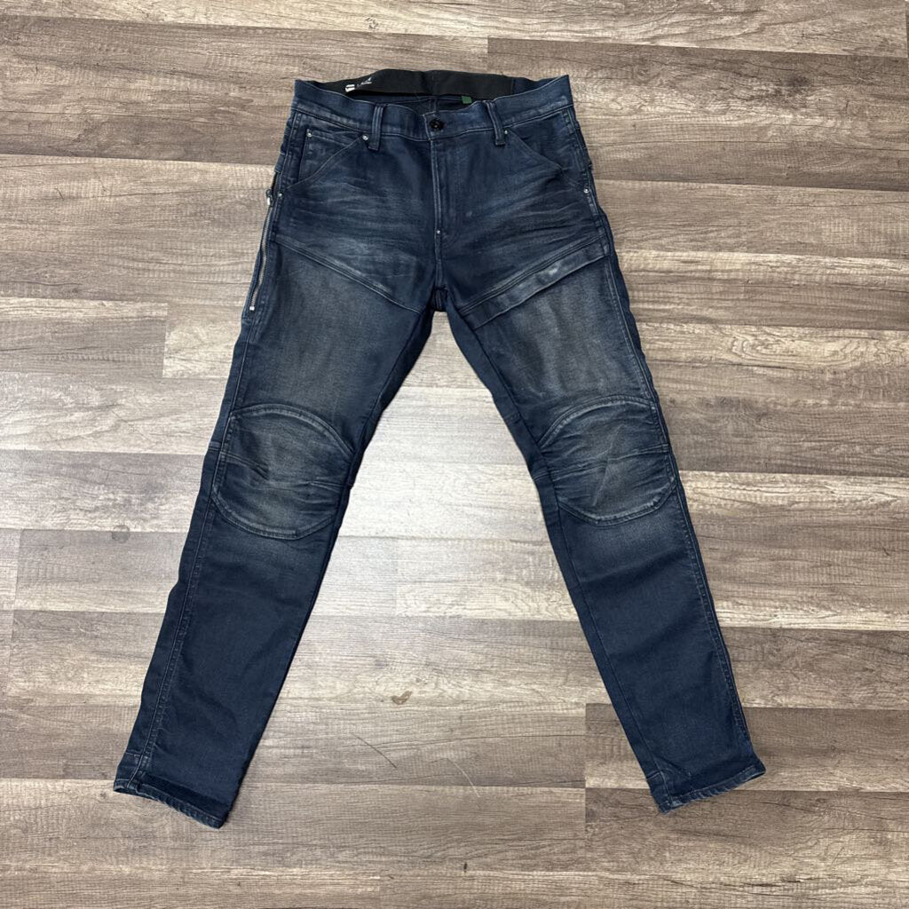 G Star Jeans 5620 3D Skinny Blue Side Zip