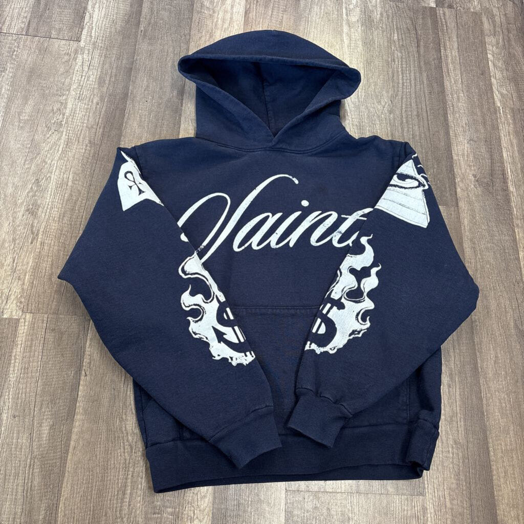 Saints logo hoodie navy blue