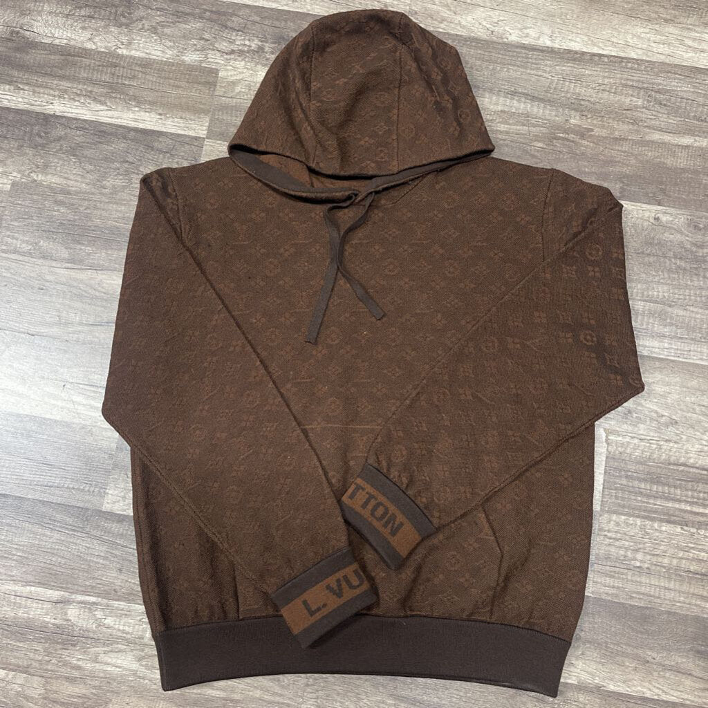 Louis Vuitton Monogram Brown Knit Hoodie '