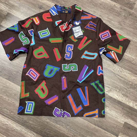 Louis Vuitton Brown NBA Button Down (NEW)