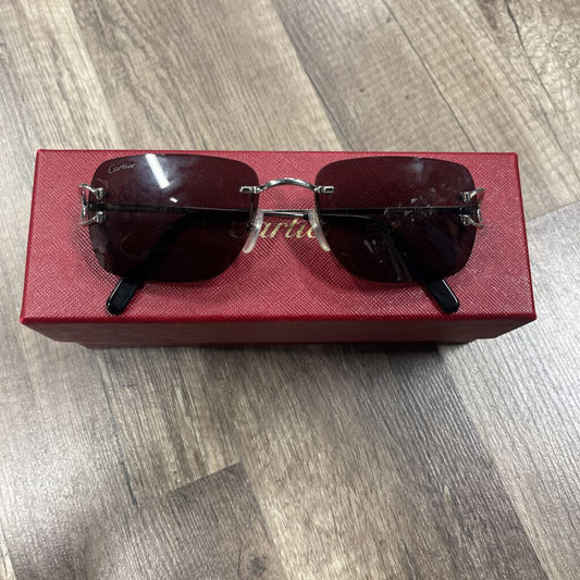 Cartier glasses C decor black lens