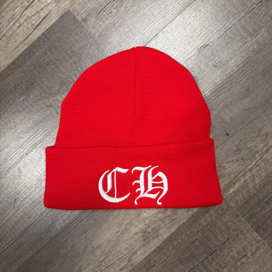 Chrome Hearts Beanie Red Big Logo