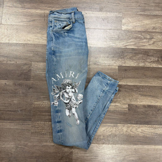 Amiri jean blue angel patch
