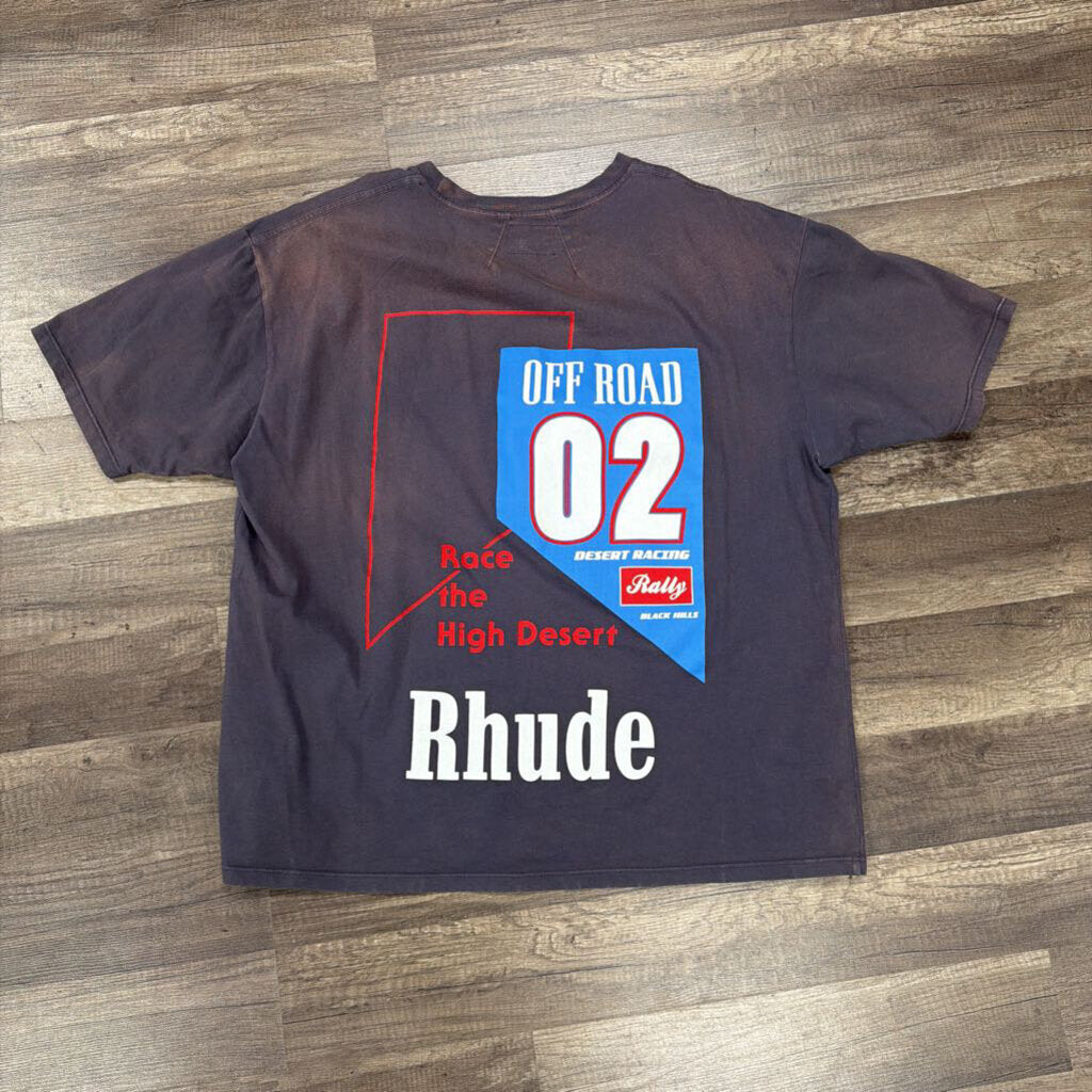 Rhude shirt off road brown blue red