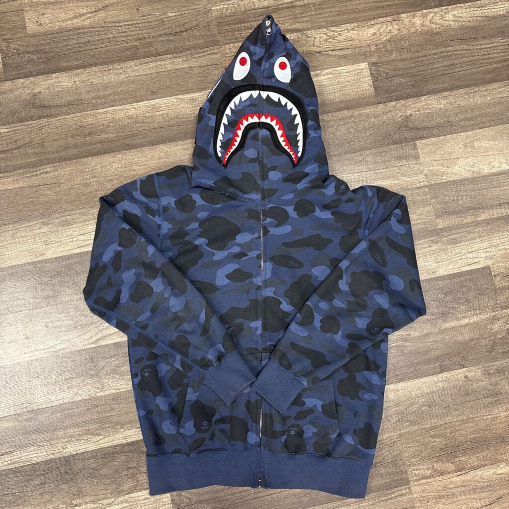 Bape Hoodie Blue Camo