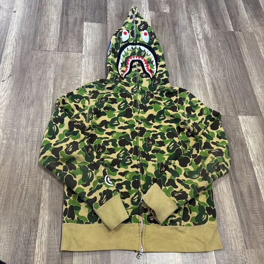 Bape shark hoodie green camo