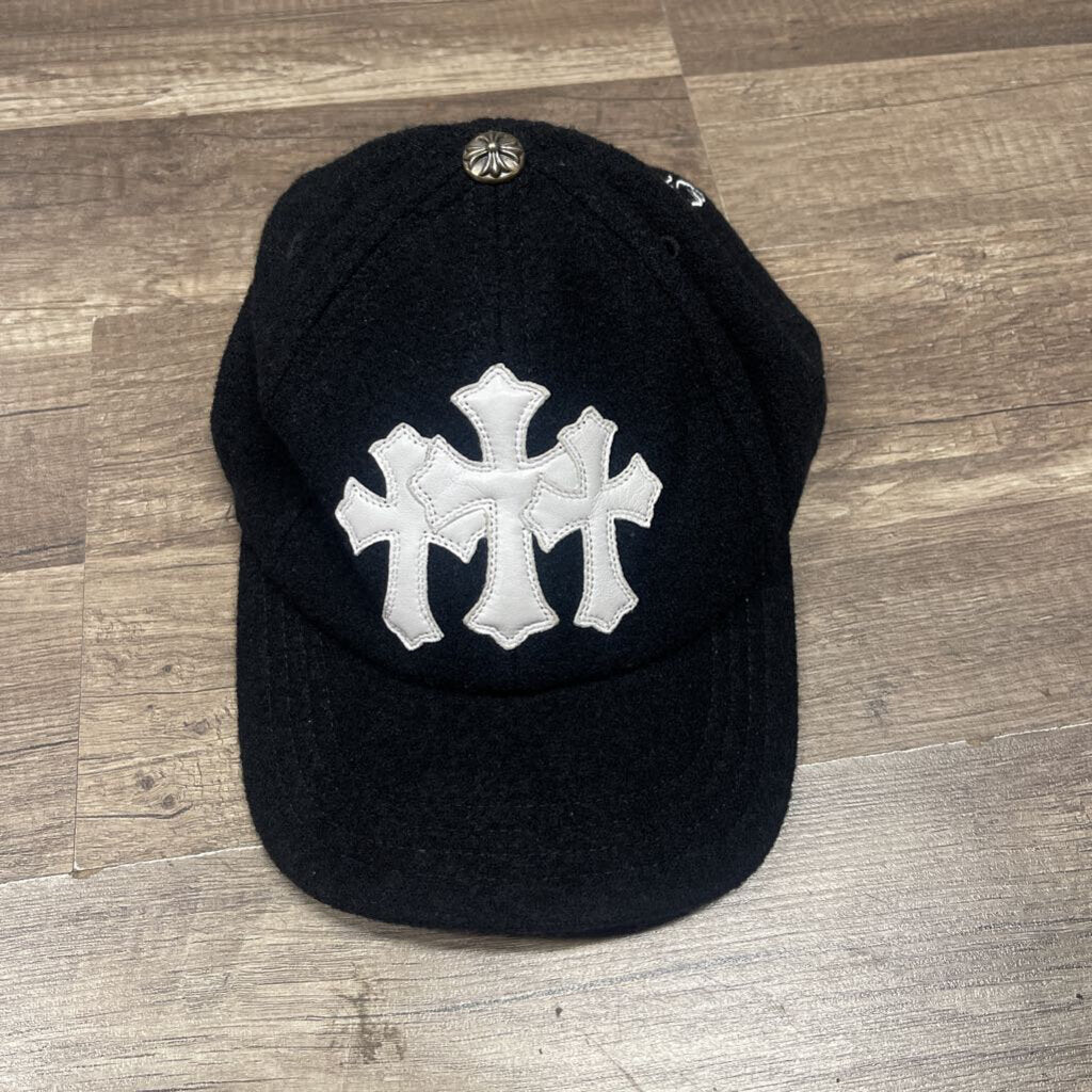 Chrome hearts wool triple cross hat black