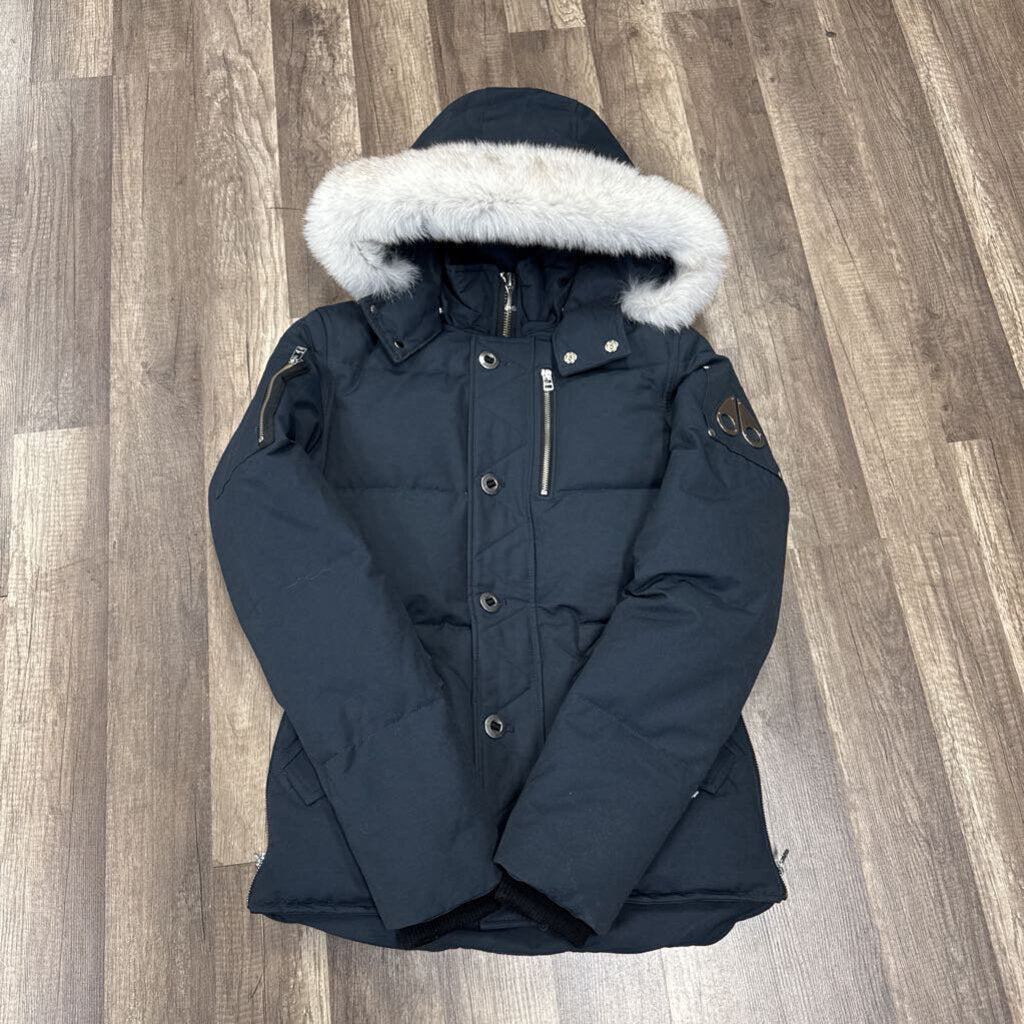 Moose Knuckles 3Q Coat navy white fur