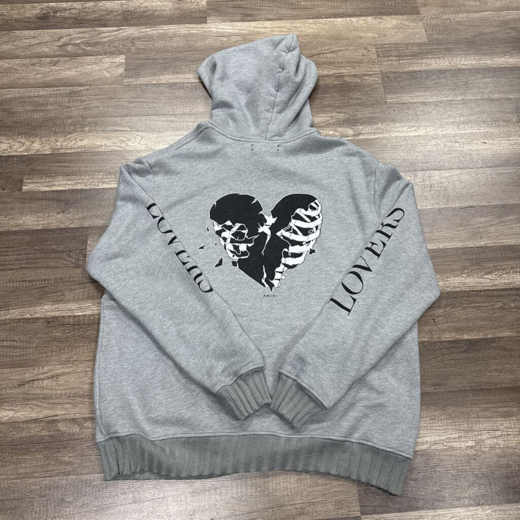 Amiri lovers hoodie grey
