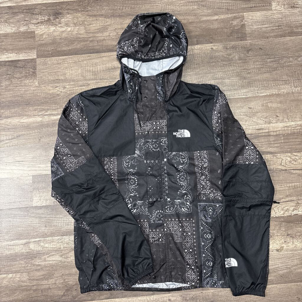 North Face Black Paisley Windbreaker