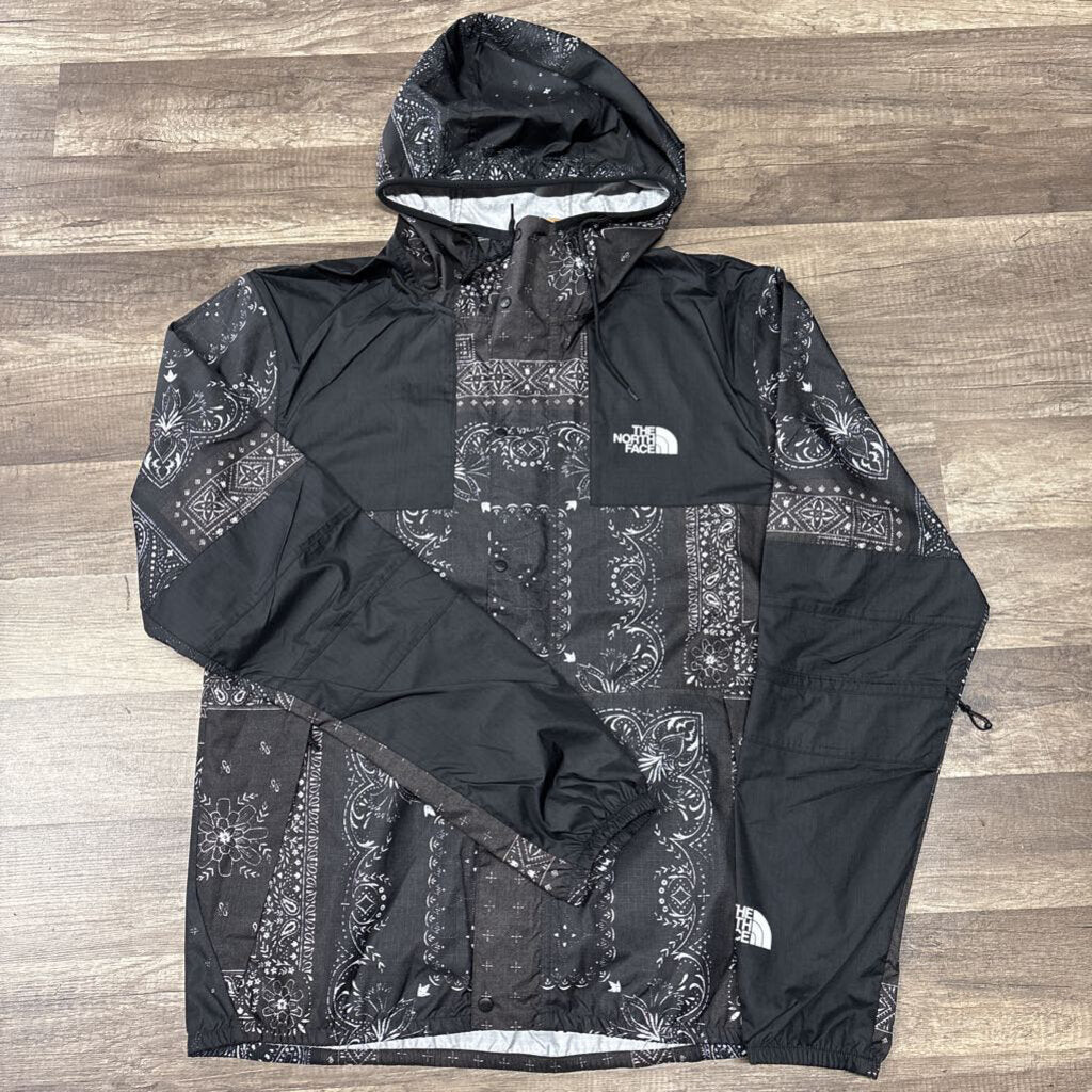North Face Black Paisley Windbreaker