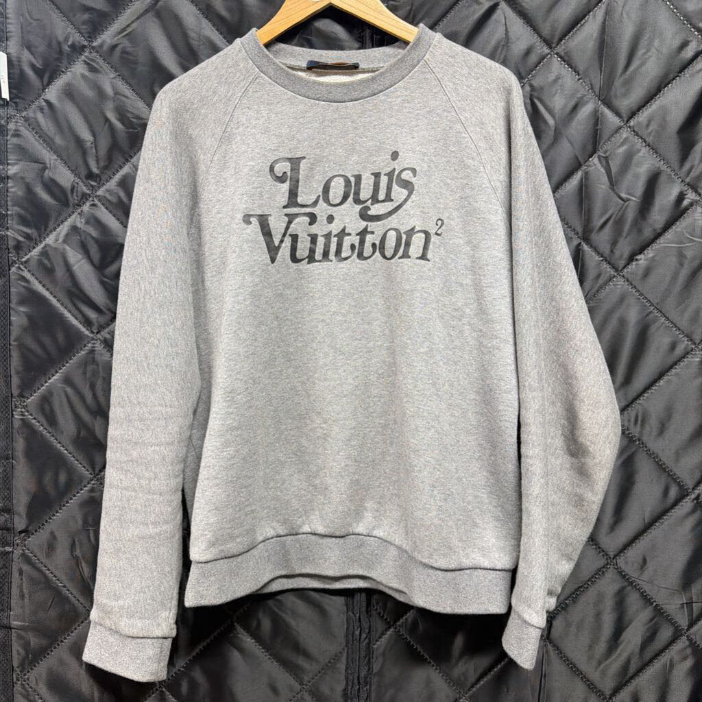 LV Louis Vuitton Crewneck Logo Grey