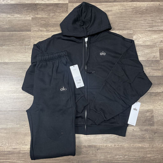Alo zip up set black