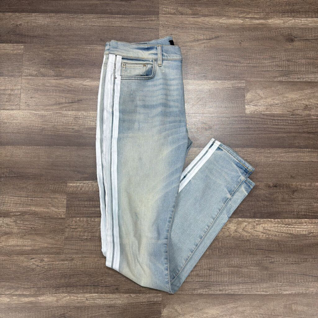 Amiri Jean White Stripe