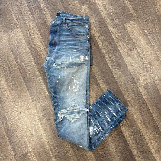 Amiri Jean Mx1 Light Blue Patch