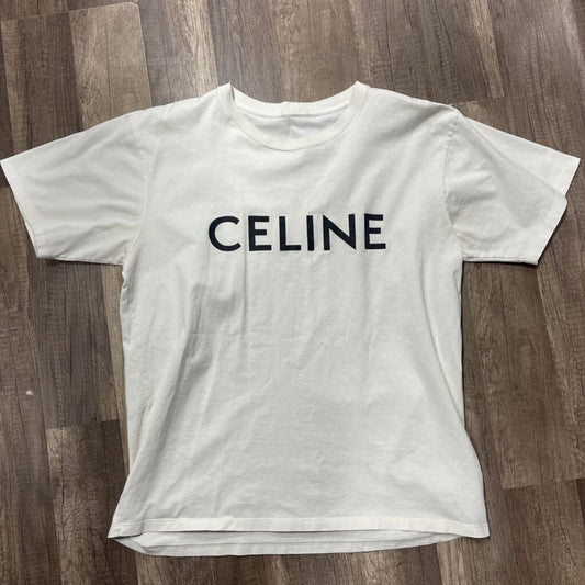 Celine Logo Shirt White