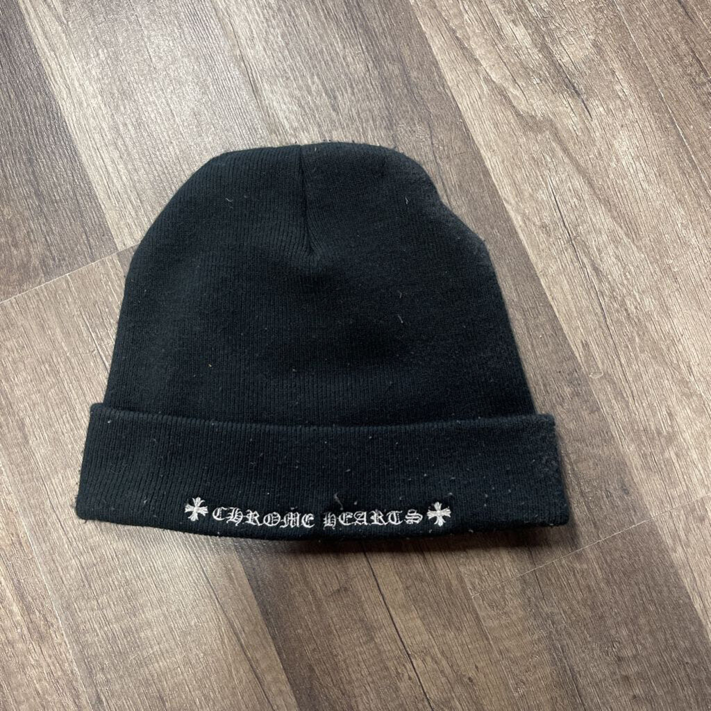 Chrome Hearts Beanie Black/White logo